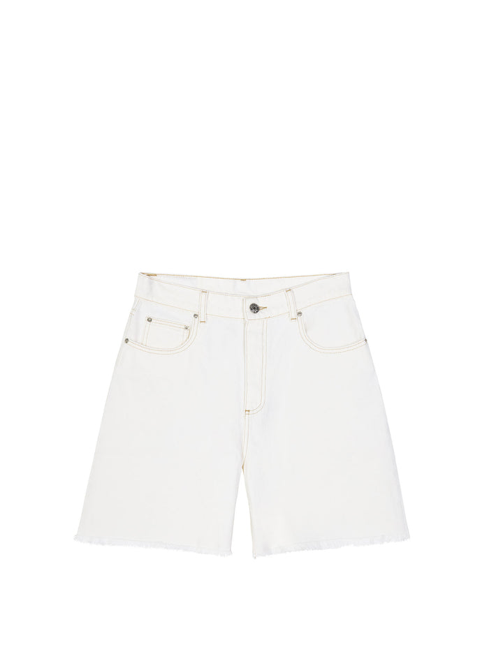 Distressed Denim Shorts