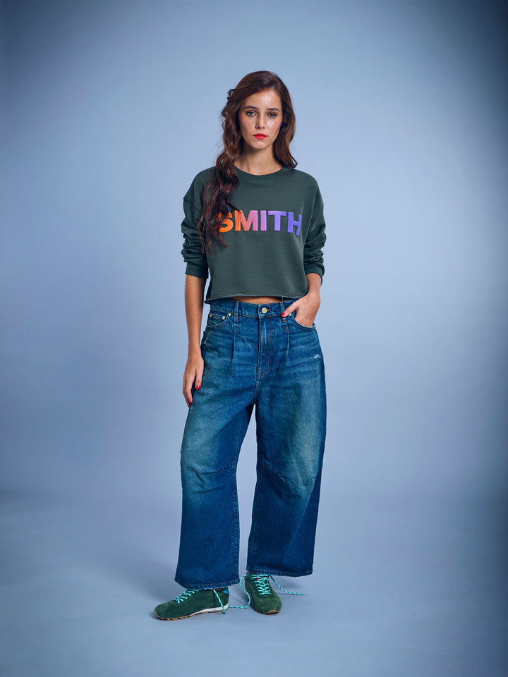 Macaron Cropped Sweatshirt