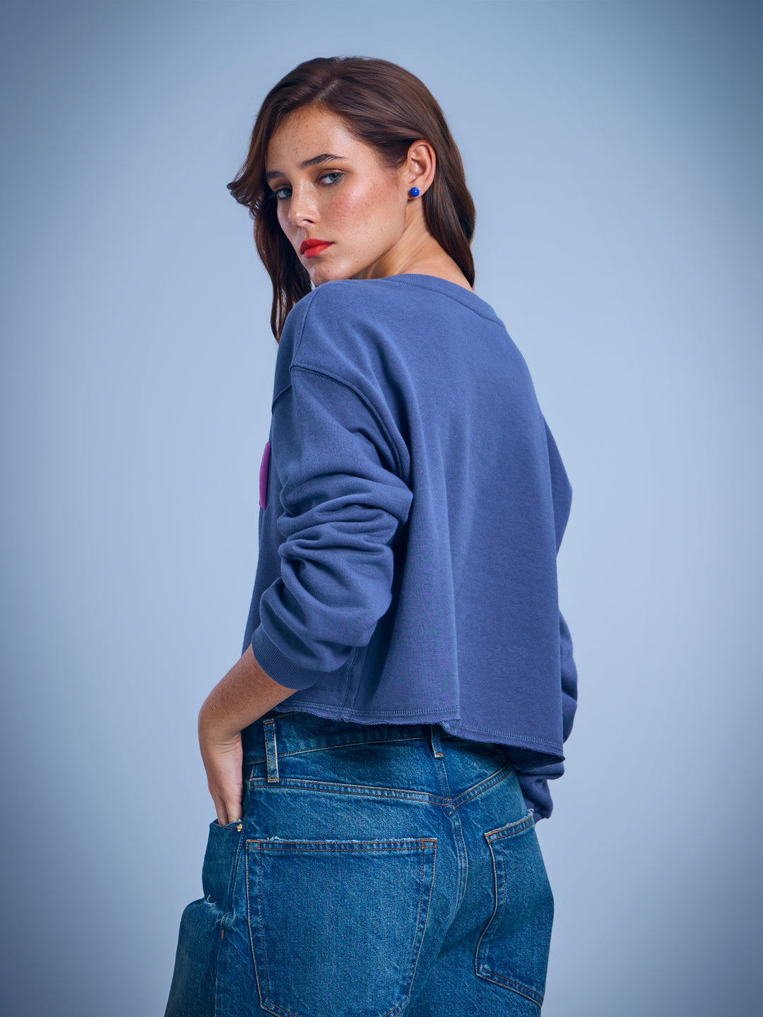 Macaron Cropped Sweatshirt