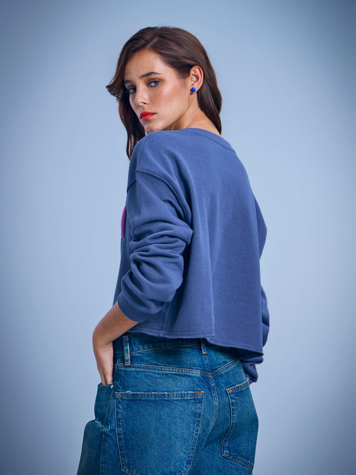 Macaron Cropped Sweatshirt