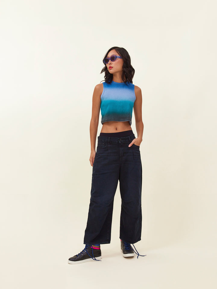 Gradient Cropped Top