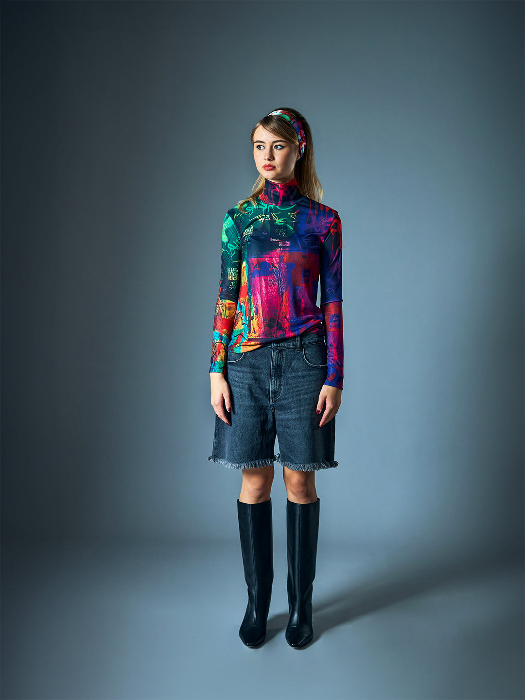 Snapshot Jersey Turtleneck
