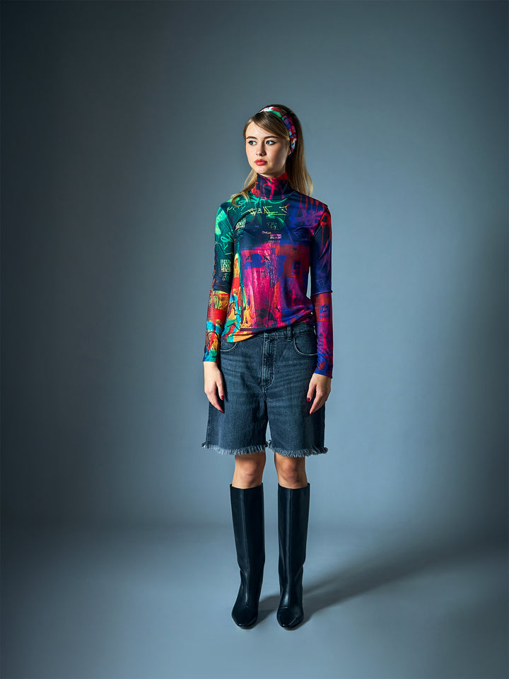 Snapshot Jersey Turtleneck
