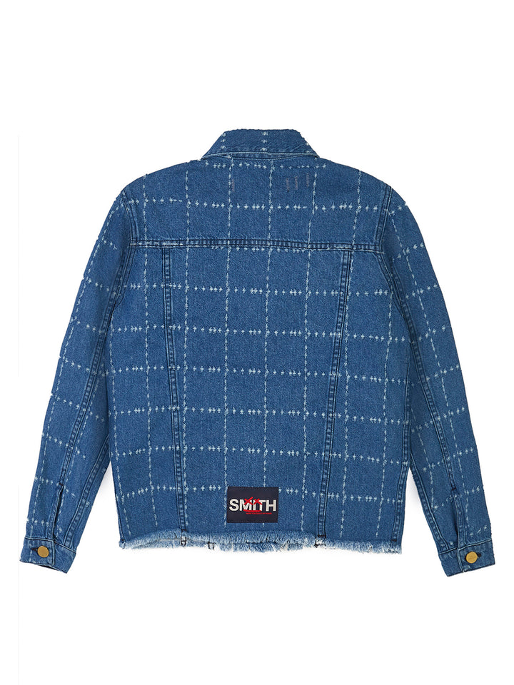 Tartan Denim Jacket