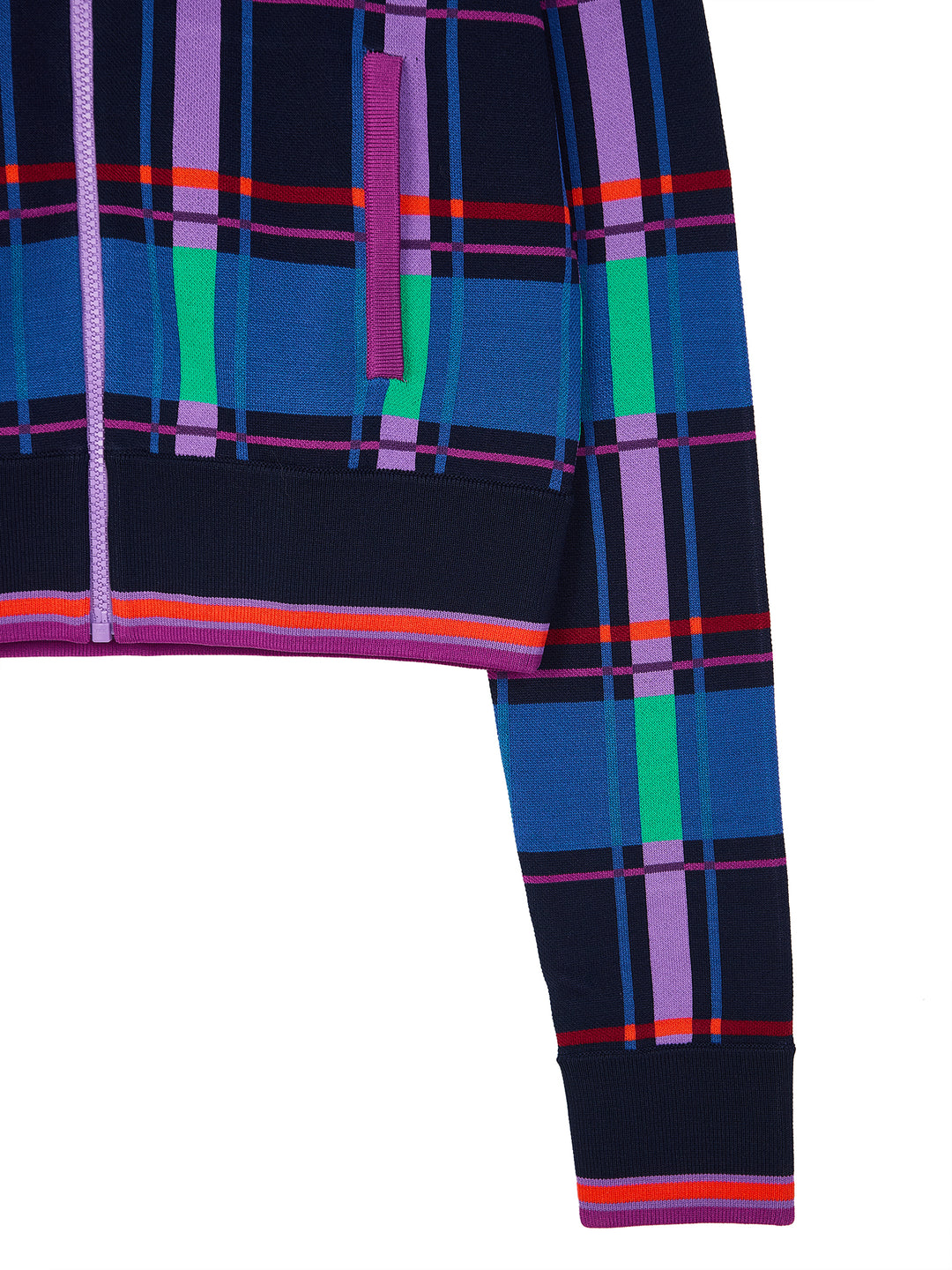 Tartan Jacquard Knit Jacket