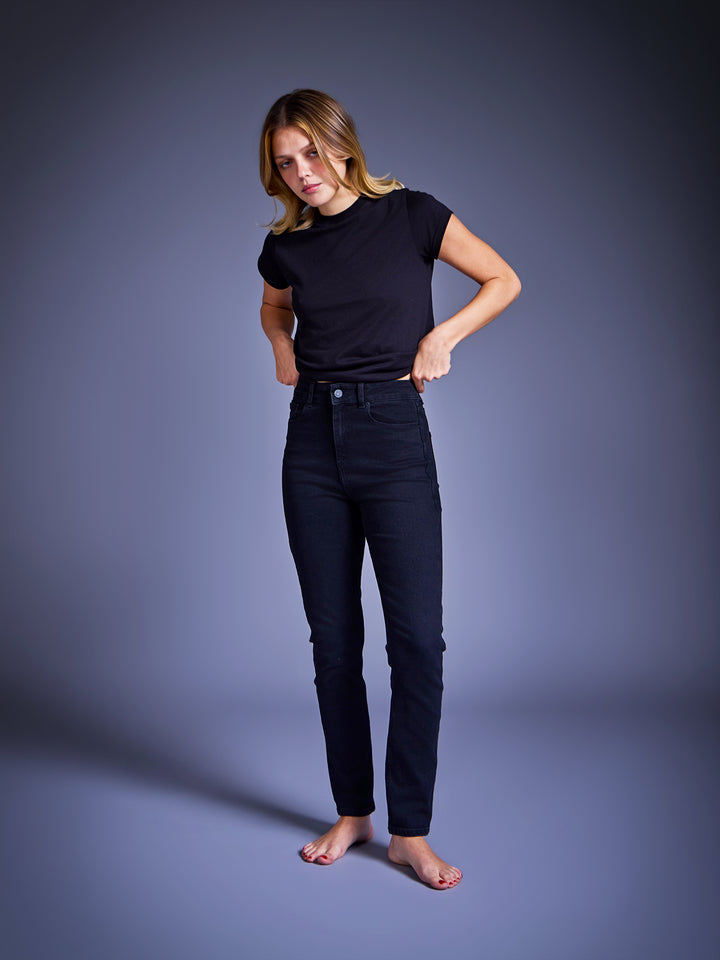 High-rise skinny jeans