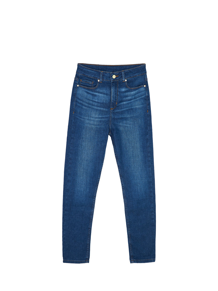 Italian Denim High-Rise Skinny Jeans