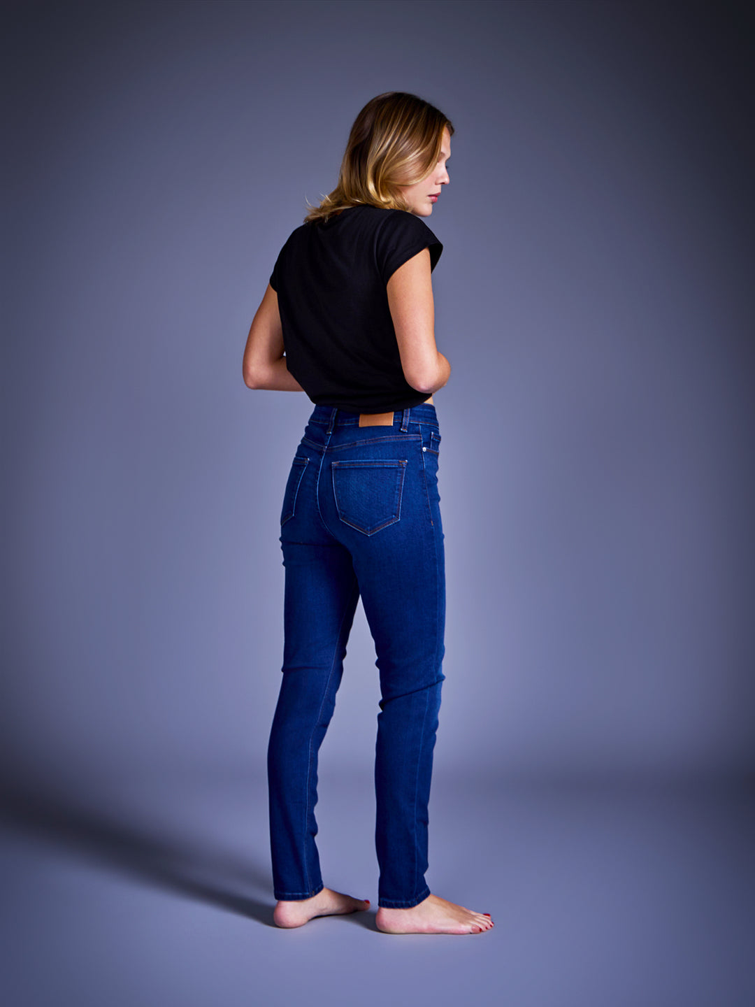 High-rise skinny jeans