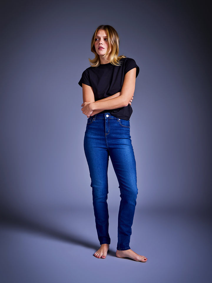 High-rise skinny jeans