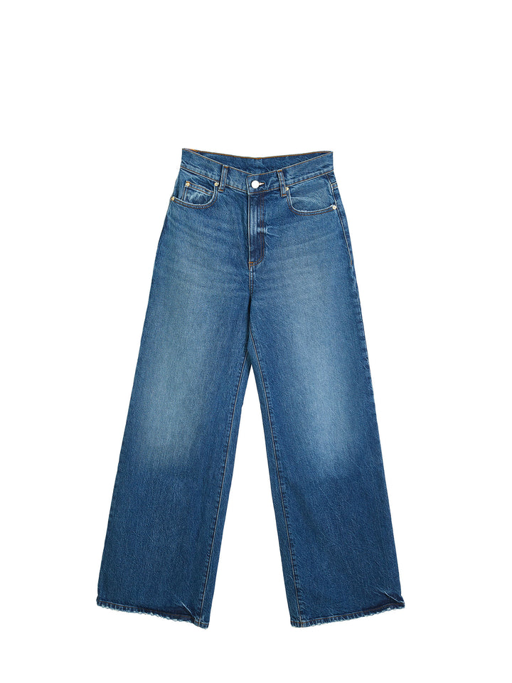 Relaxed high-rise wide-leg jeans