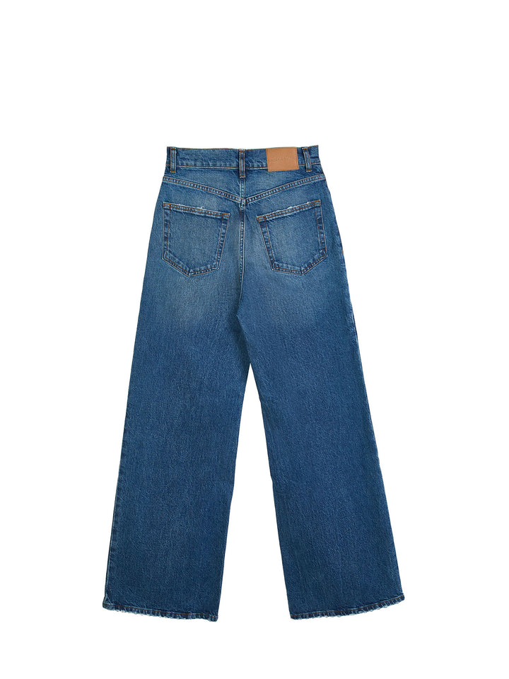Relaxed high-rise wide-leg jeans
