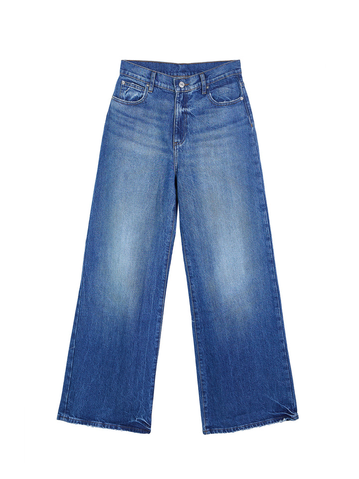 Relaxed high-rise wide-leg jeans
