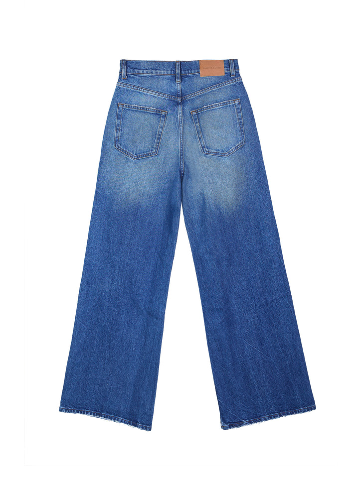 Relaxed high-rise wide-leg jeans