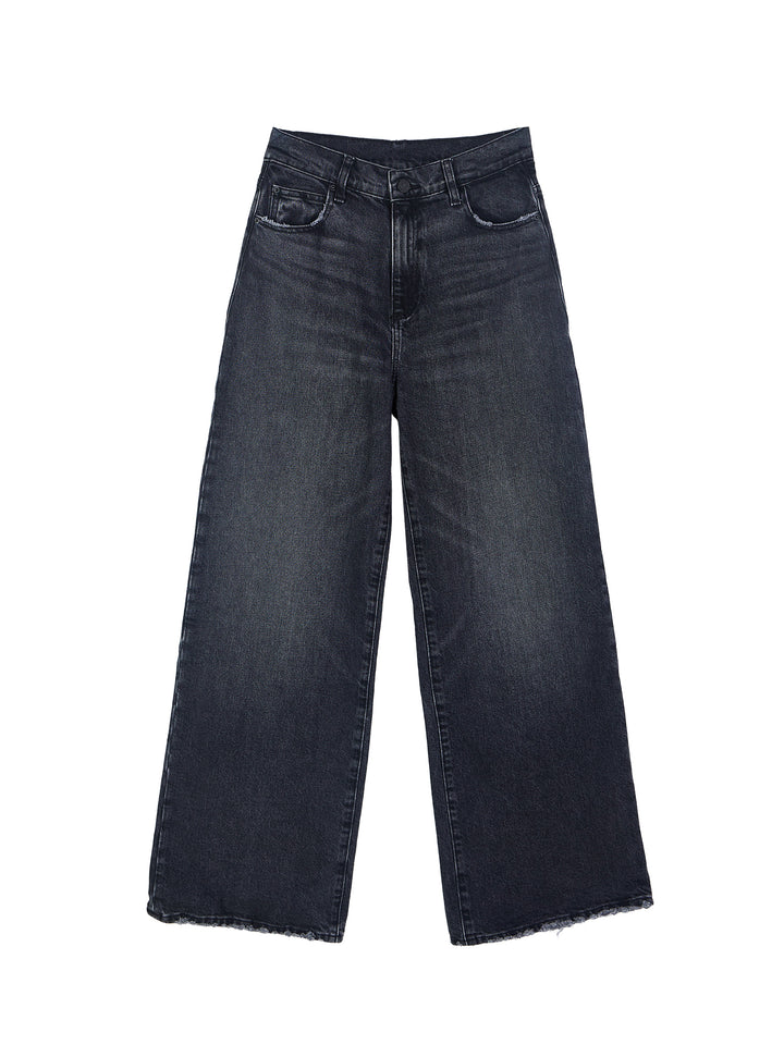 Relaxed high-rise wide-leg jeans