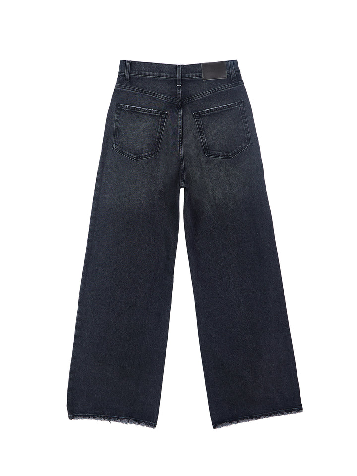 Relaxed high-rise wide-leg jeans
