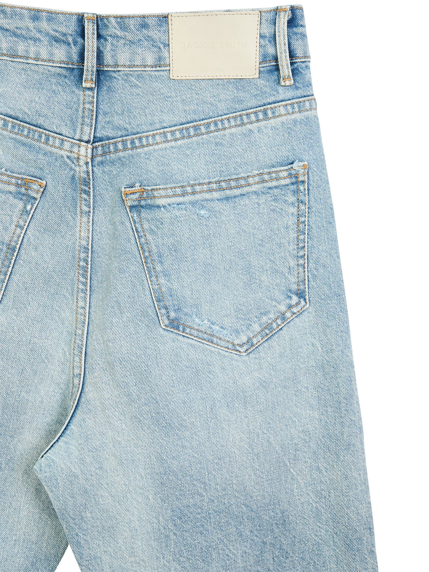 Distressed high-rise straight leg jeans – Jackie Smith