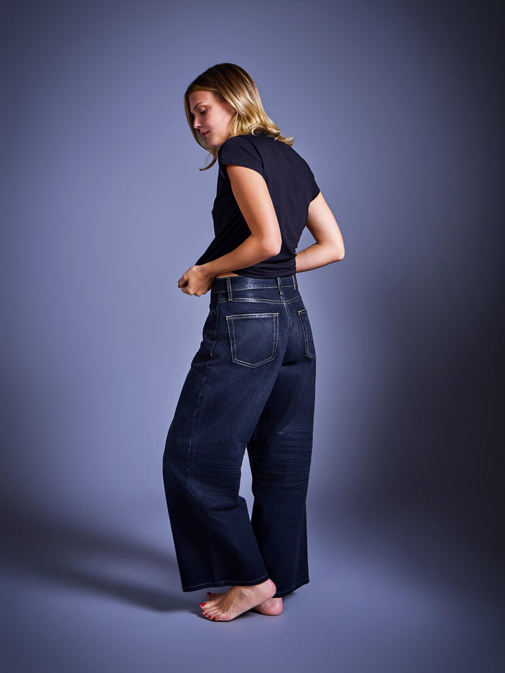 Mid-Rise Wide Leg Jeans