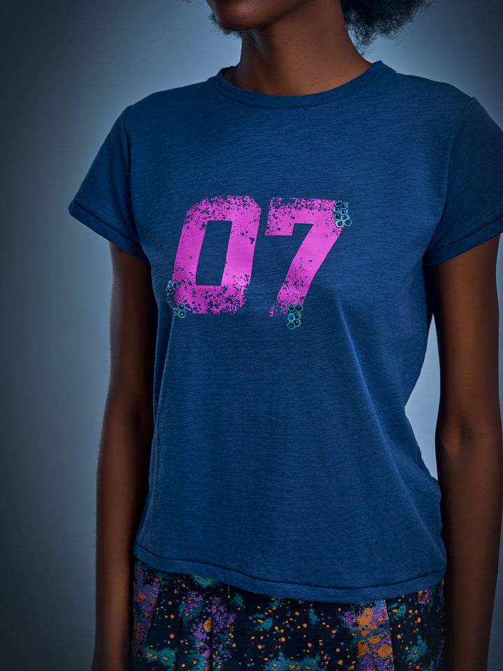 Embellished Cotton T-shirt