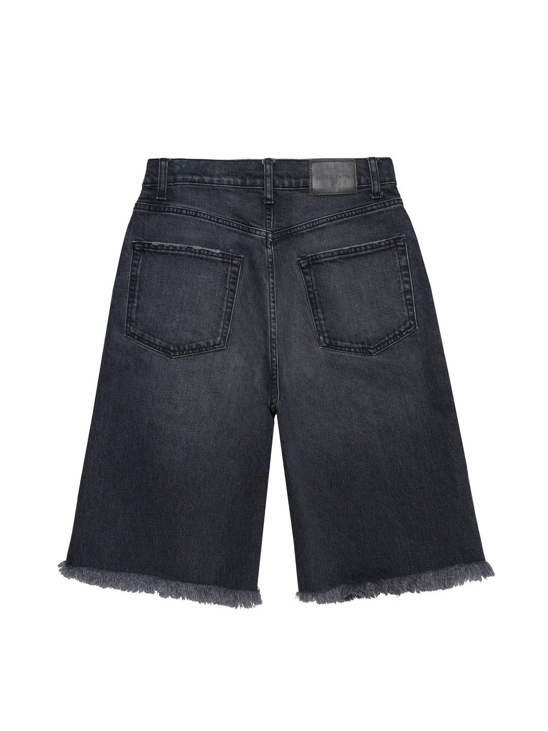 Distressed Denim Knee-Length Shorts