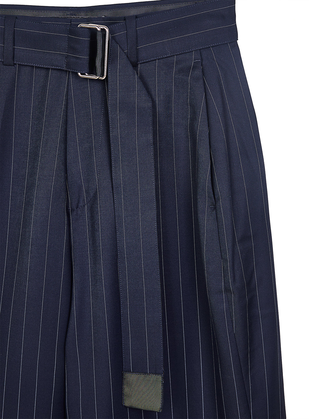 Pinstriped wool-blend Pants