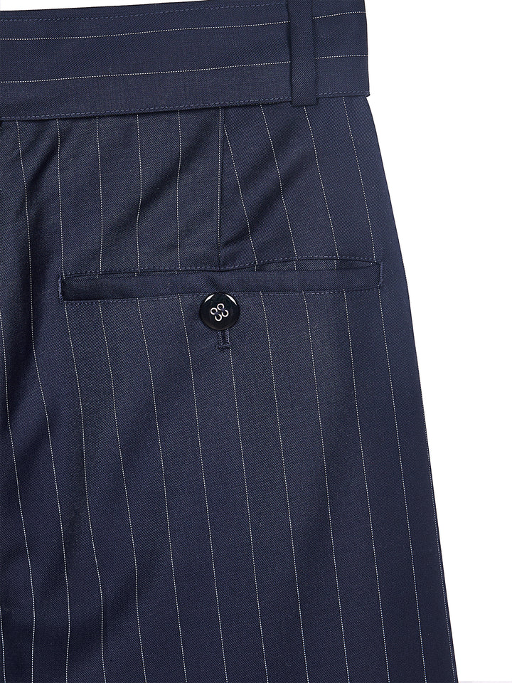 Pinstriped wool-blend Pants