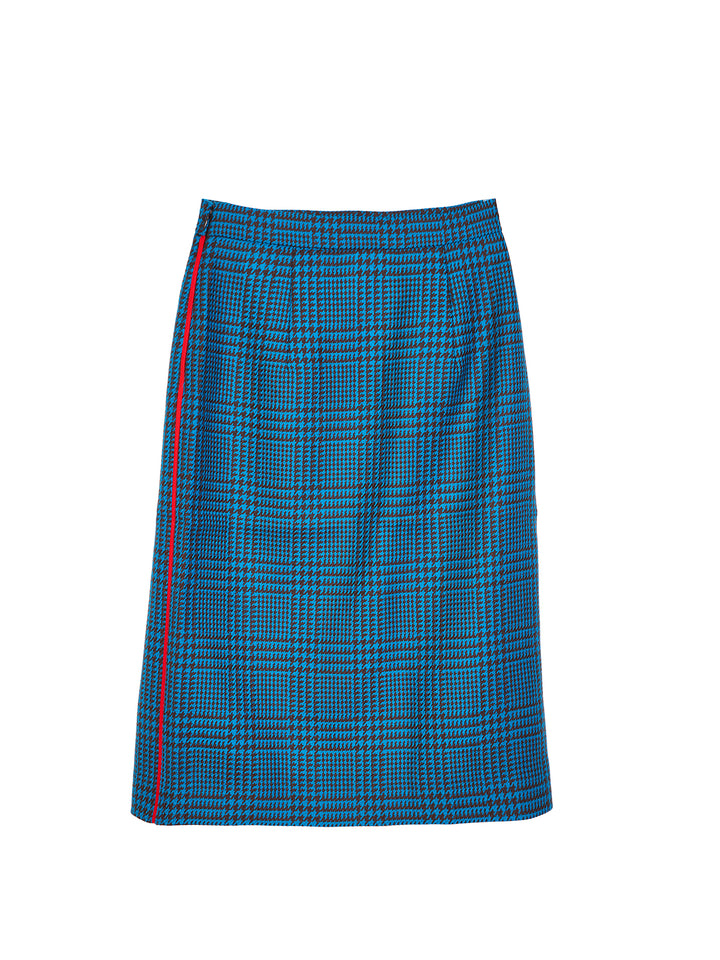 Tartan Wool Midi Skirt