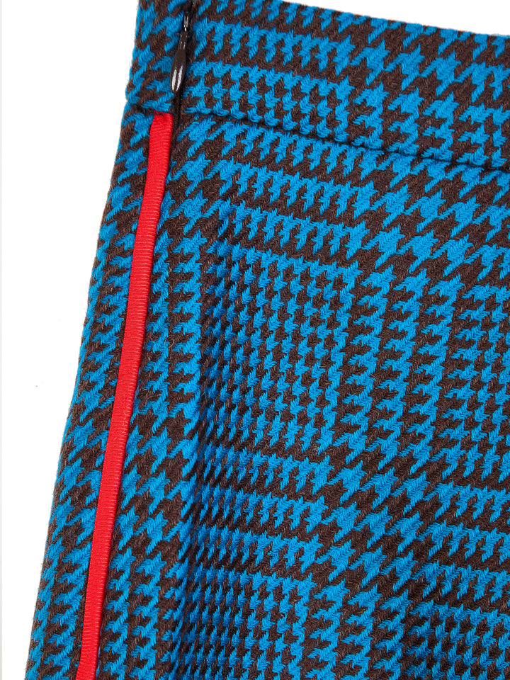 Tartan Wool Midi Skirt