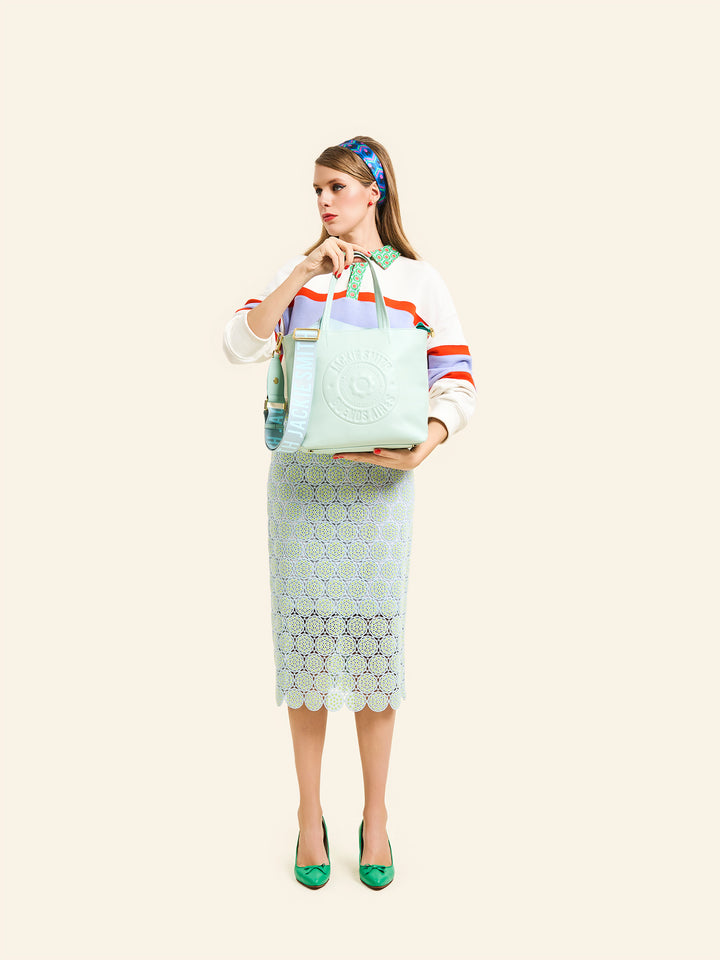 Linda French Guipure Midi Skirt