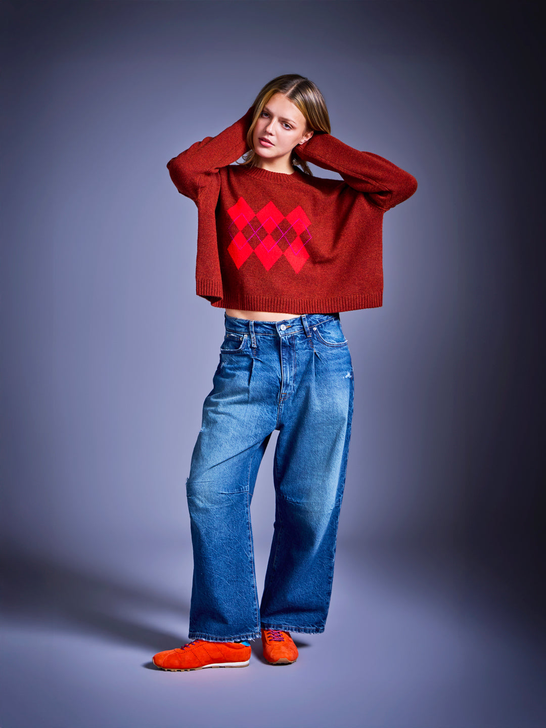 Dancing Kites Cropped Sweater
