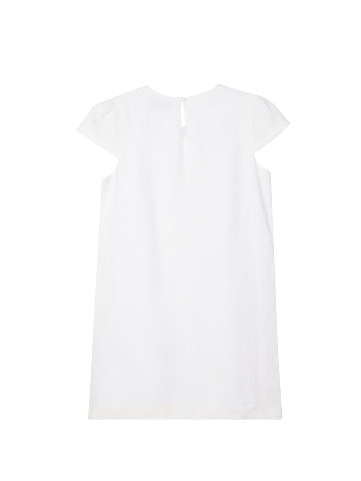 Embellished Linen Mini Dress