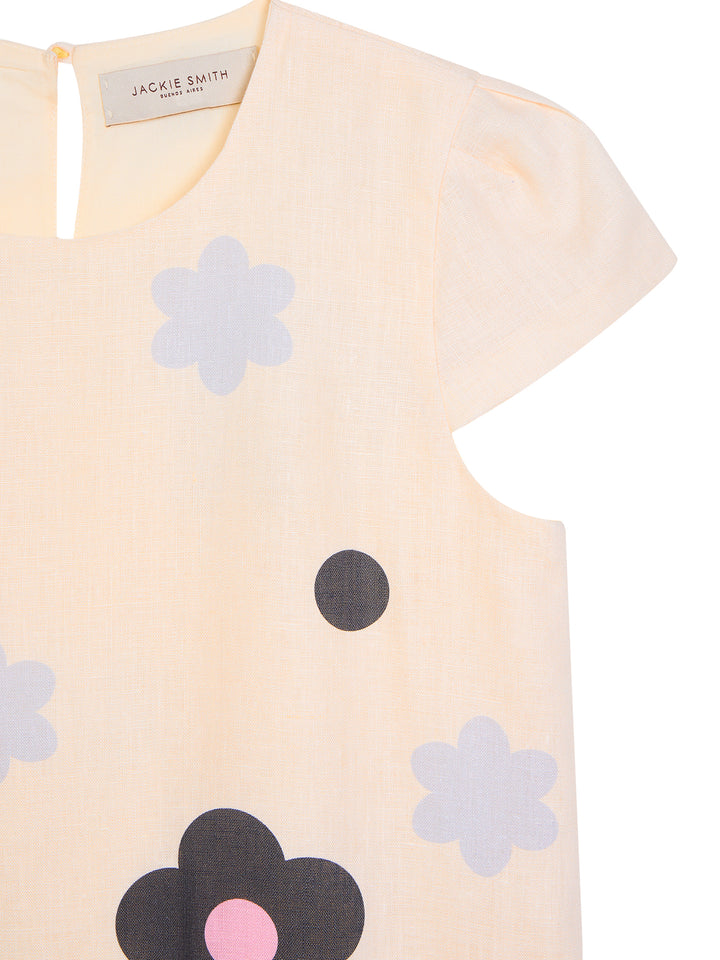 In Bloom Linen Mini Dress