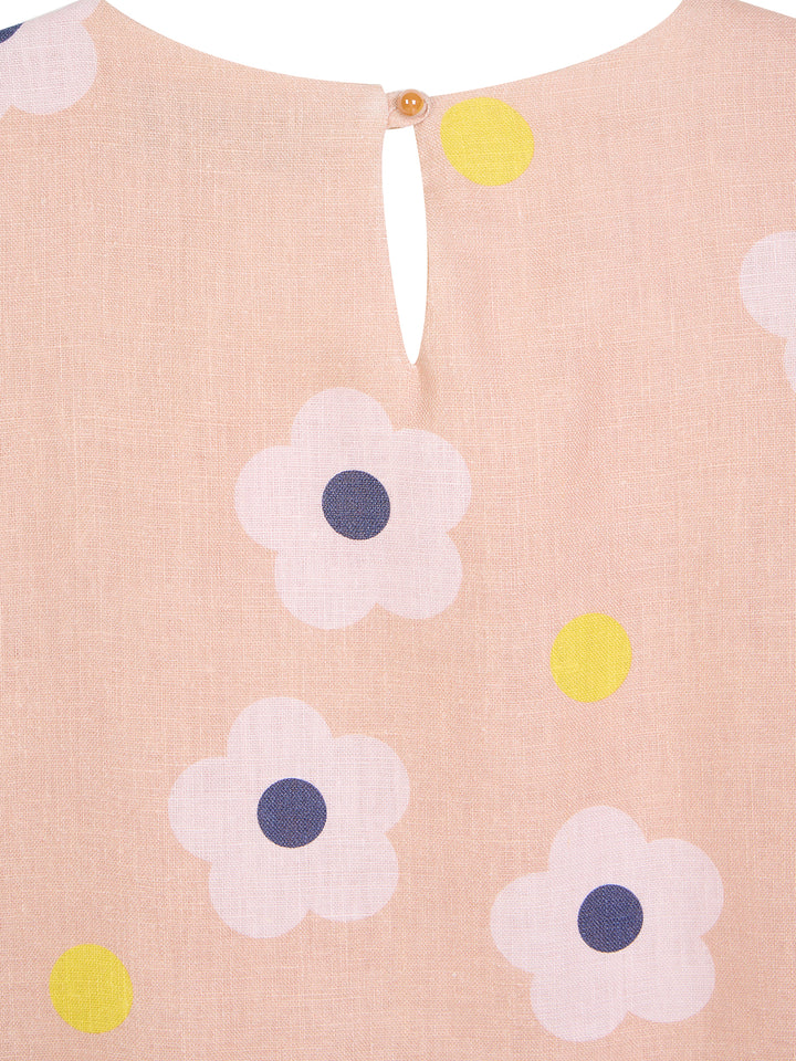 In Bloom Linen Mini Dress