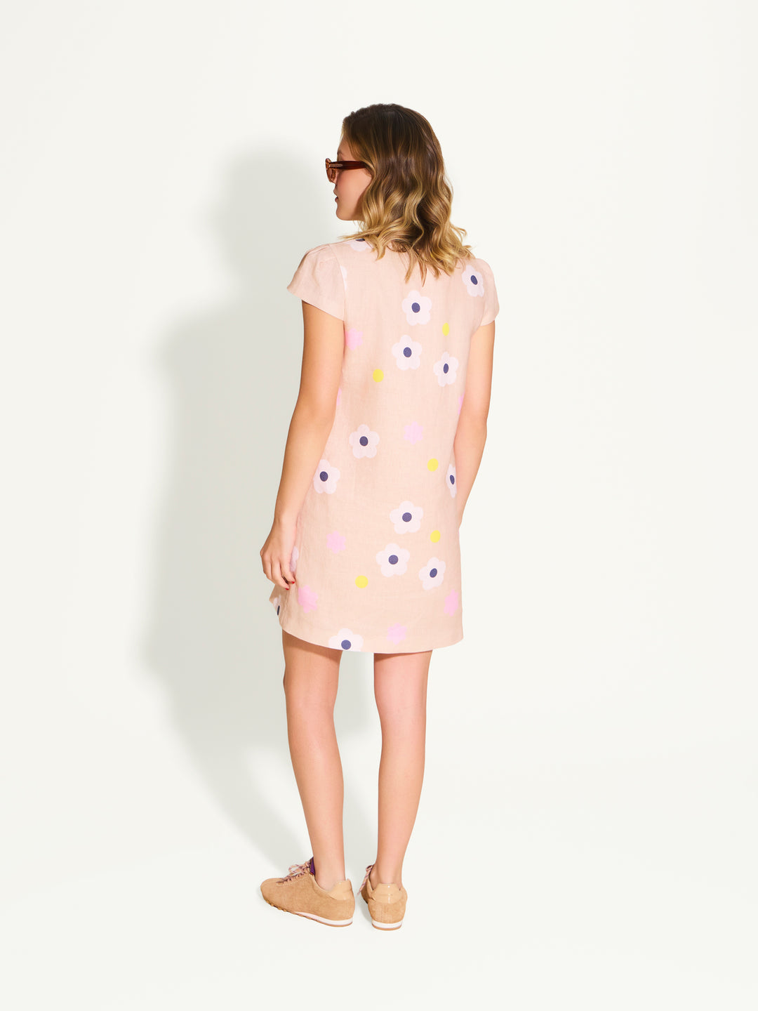 In Bloom Linen Mini Dress