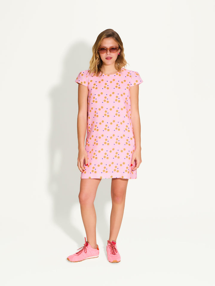 In Bloom Linen Mini Dress