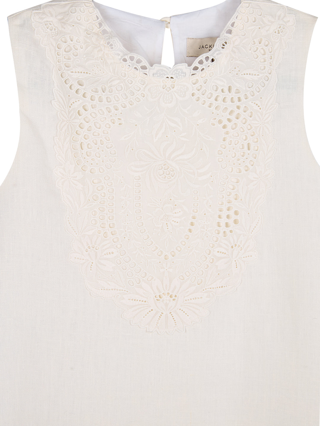 Guipure Collar Linen Mini Dress