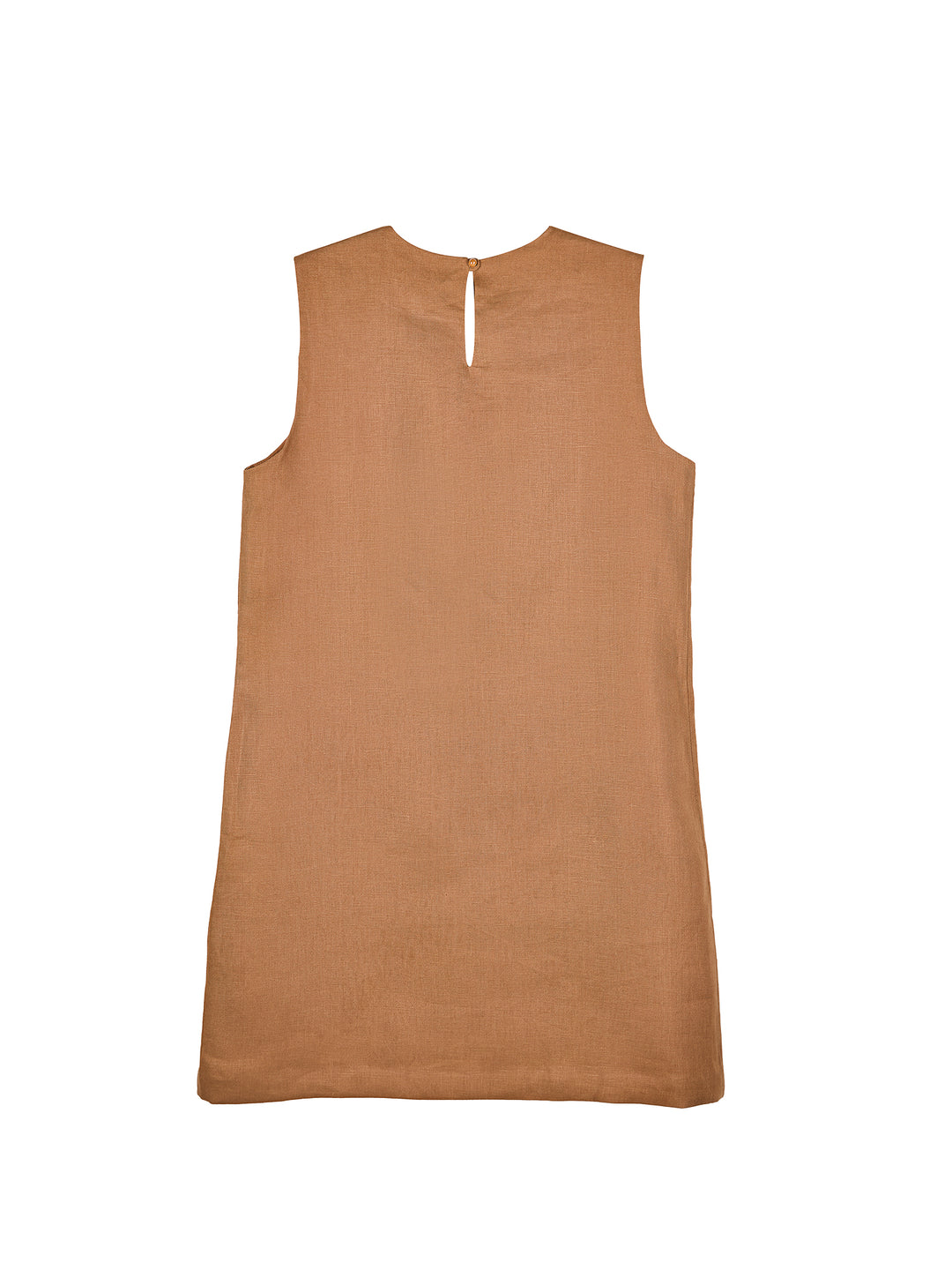 Guipure Collar Linen Mini Dress