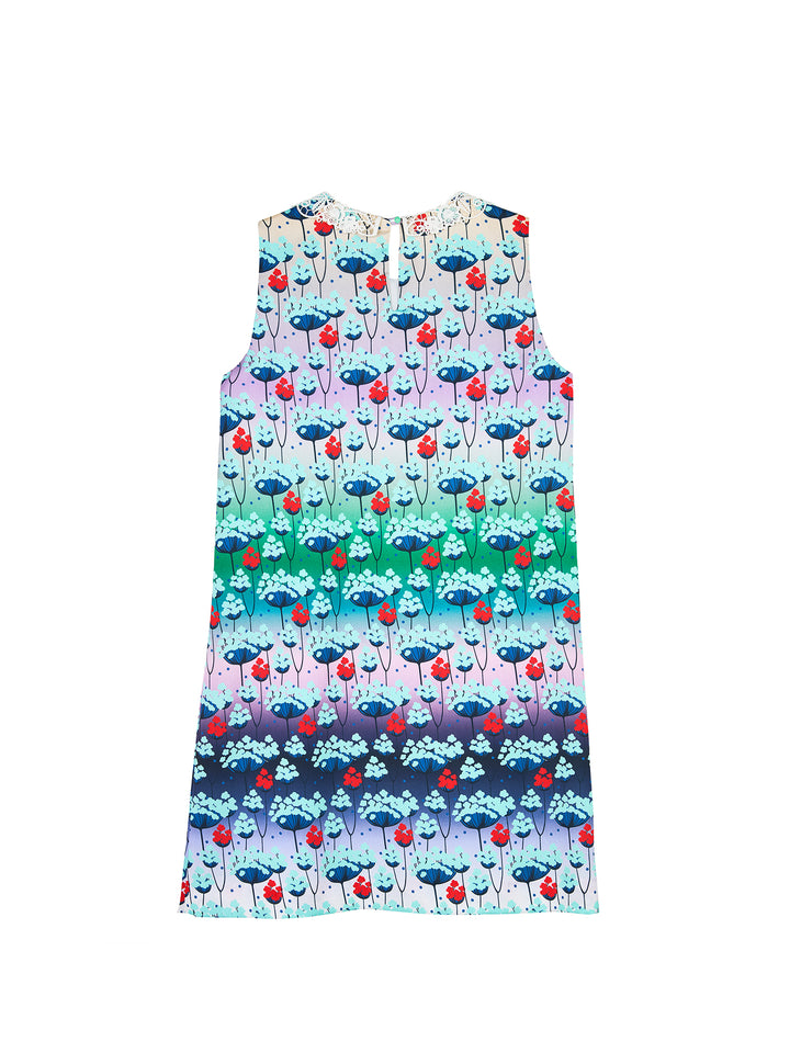 Floral Guipure Collar Mini Dress