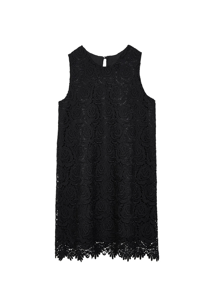 Guipure Sleeveless Mini Dress