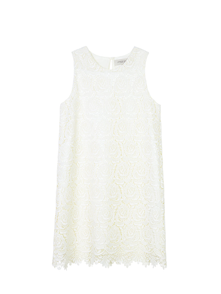 Guipure Sleeveless Mini Dress