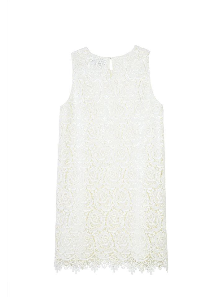 Guipure Sleeveless Mini Dress