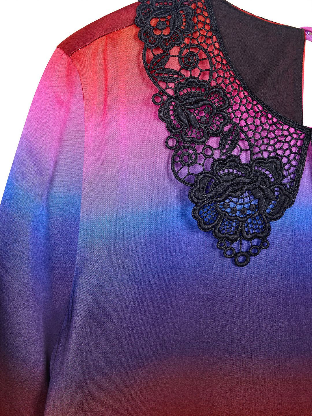 Guipure Collar Santin Mini Dress