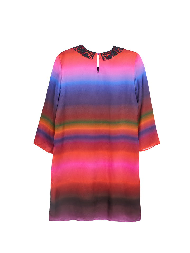 Guipure Collar Santin Mini Dress