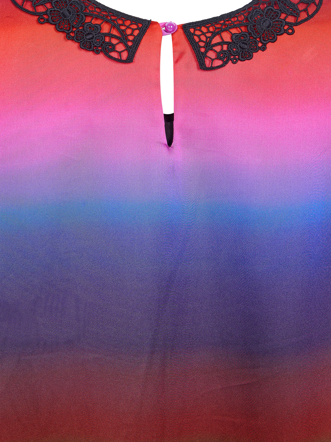 Guipure Collar Santin Mini Dress