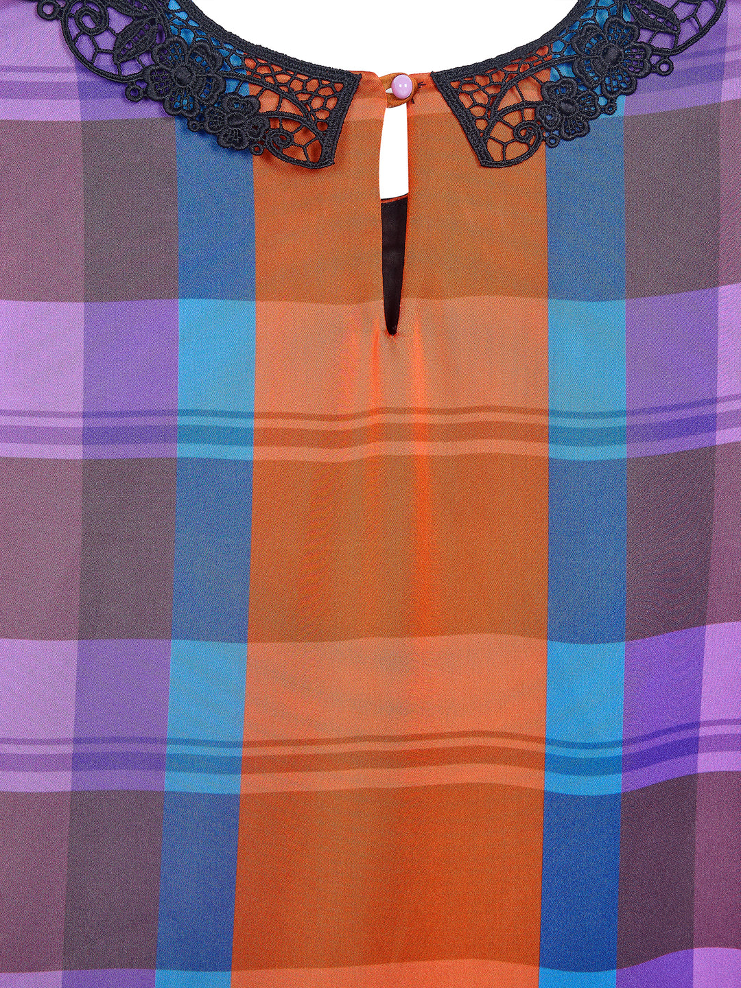 Guipure Collar Santin Mini Dress