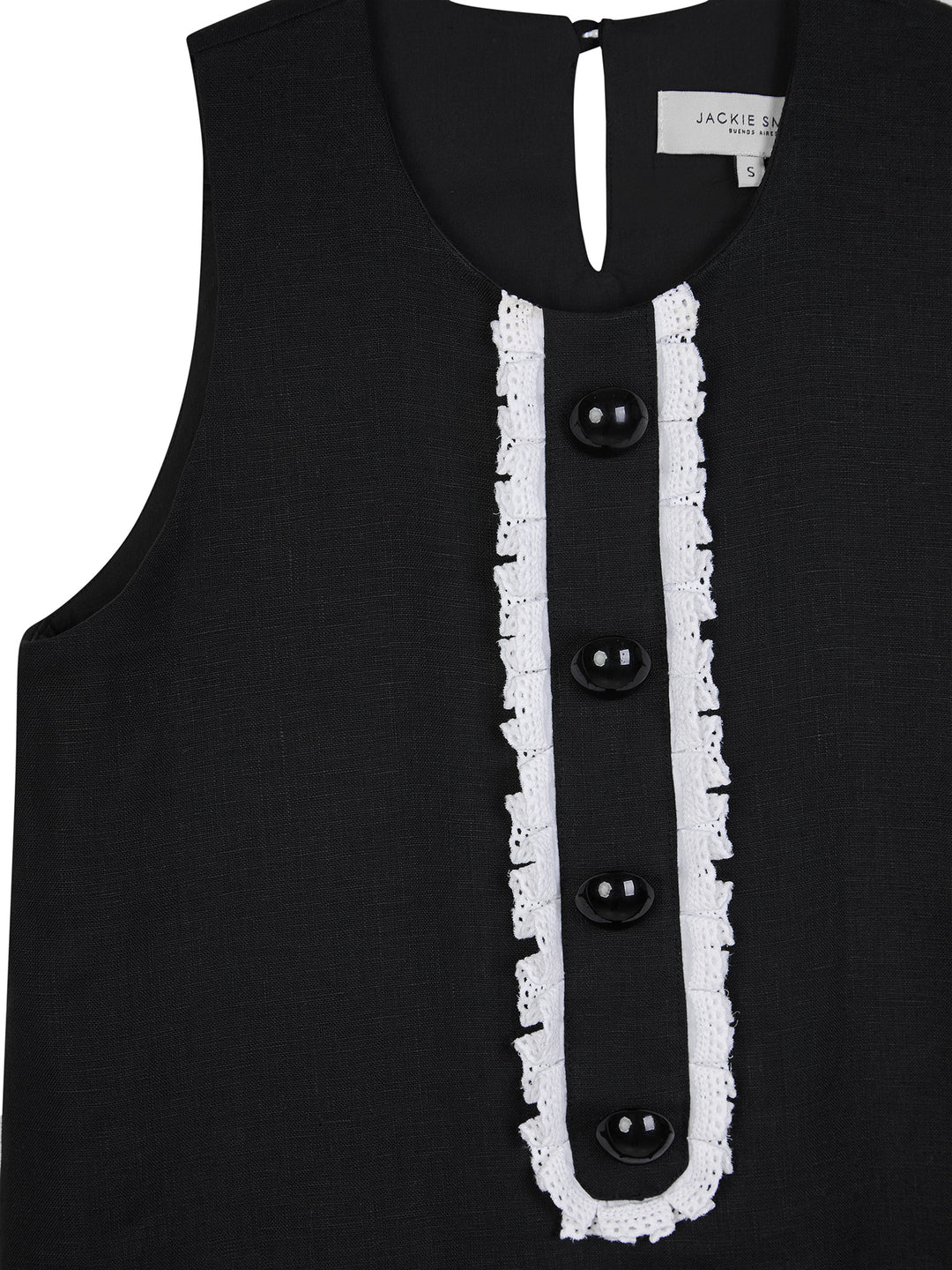 Blush Linen Sleeveless Mini Dress