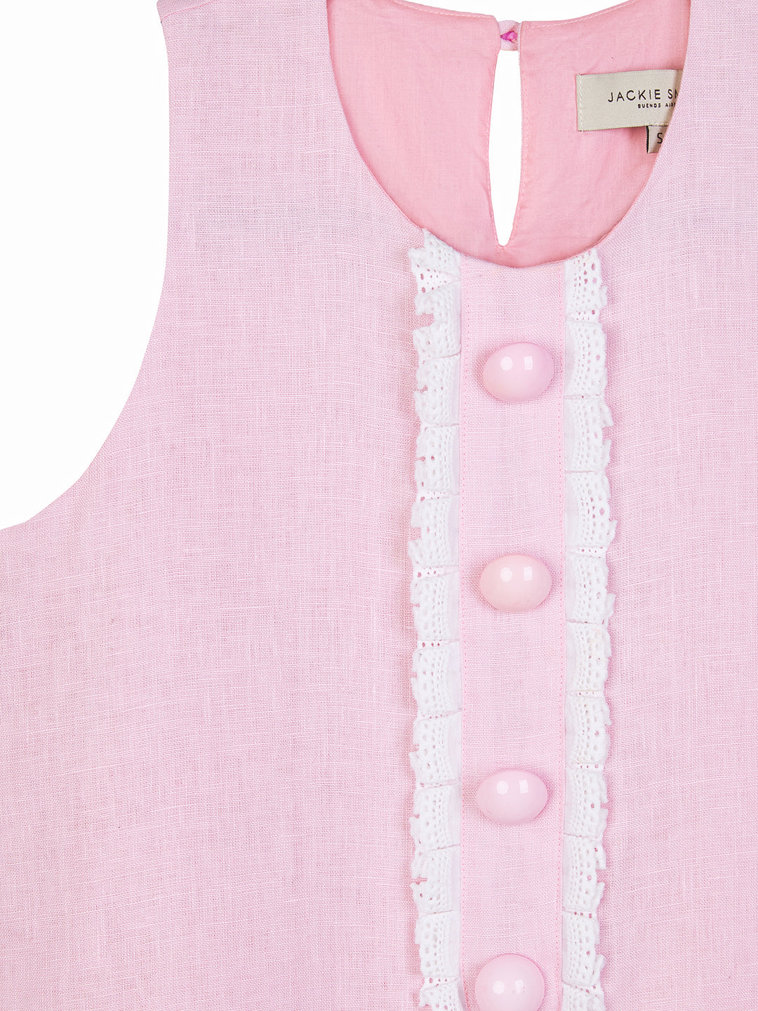 Blush Linen Sleeveless Mini Dress