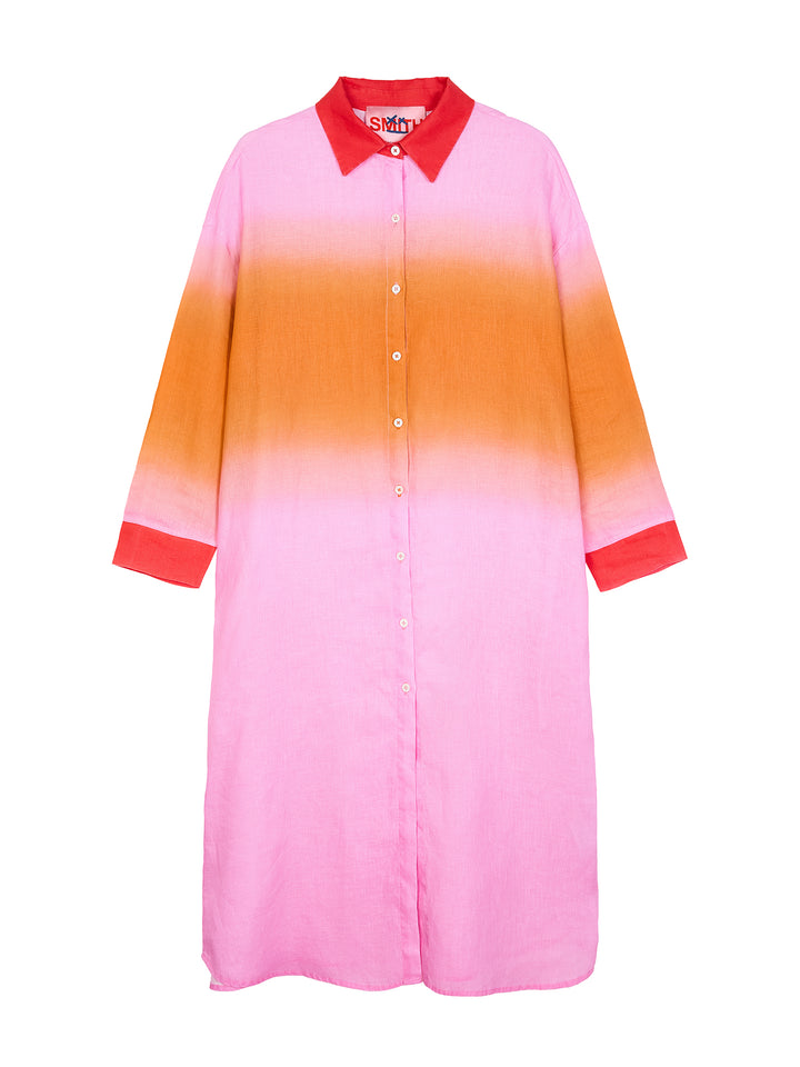 Gradient Shirt Dress