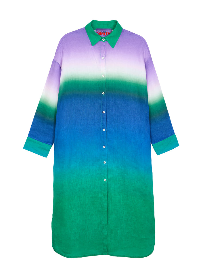 Gradient Shirt Dress