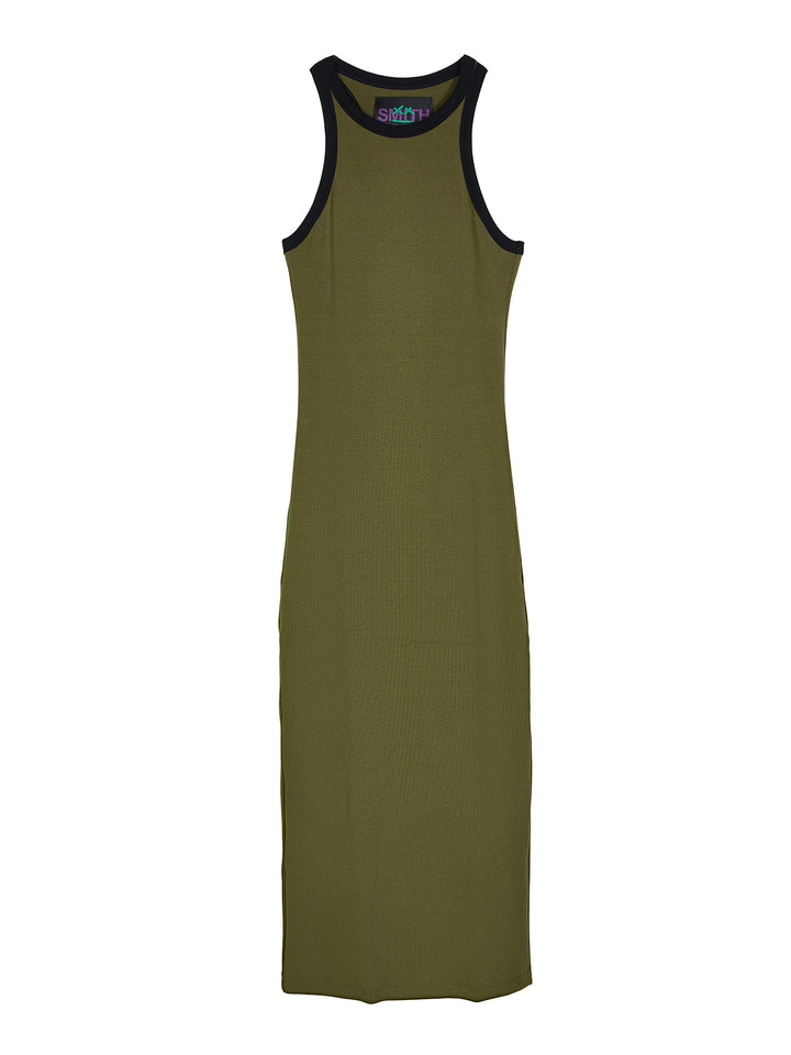 Outline Ribbed-Cotton Midi Dress