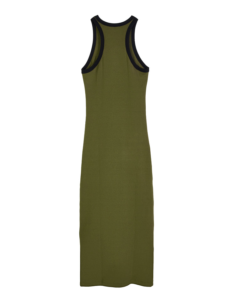 Outline Ribbed-Cotton Midi Dress